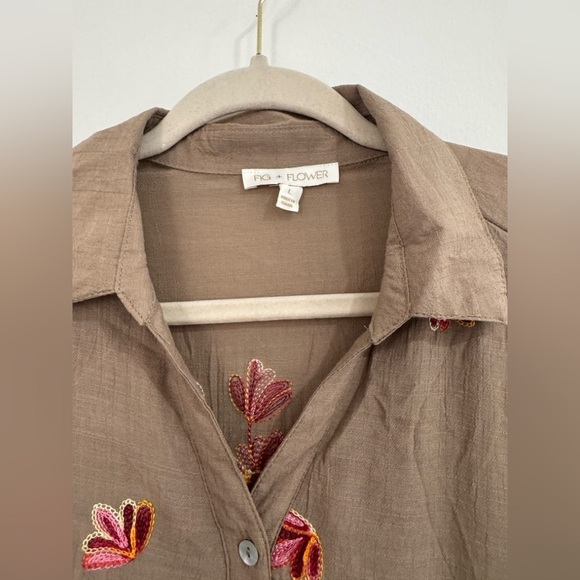 Fig and Flower. Floral Embroidered Brown Dress 💖🌸💐 - Picture 4 of 8